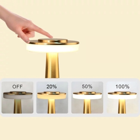 Pilt tootest 'LED lauavalgusti USB akuga – kuldne'.