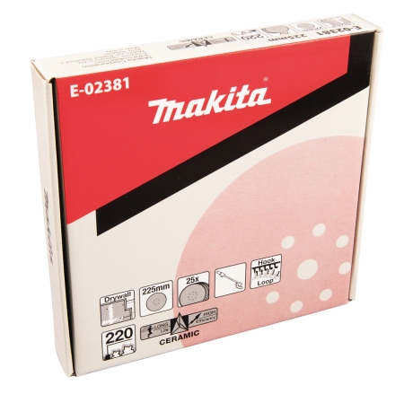 Pilt tootest 'Makita lihvketas Ceramic P220, 225 mm (Hook & Loop)'.