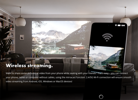 Pilt tootest 'Juhtmevaba WiFi 4K Android Projektor'.